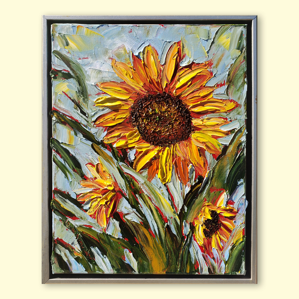 Sunflower happiness 16×13 med hung