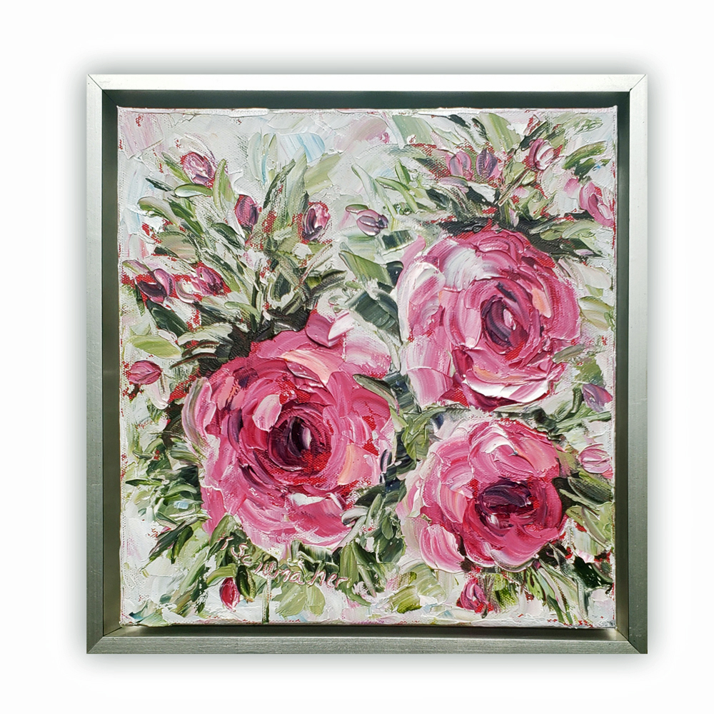 Just Rosy framed on BG low 14×14