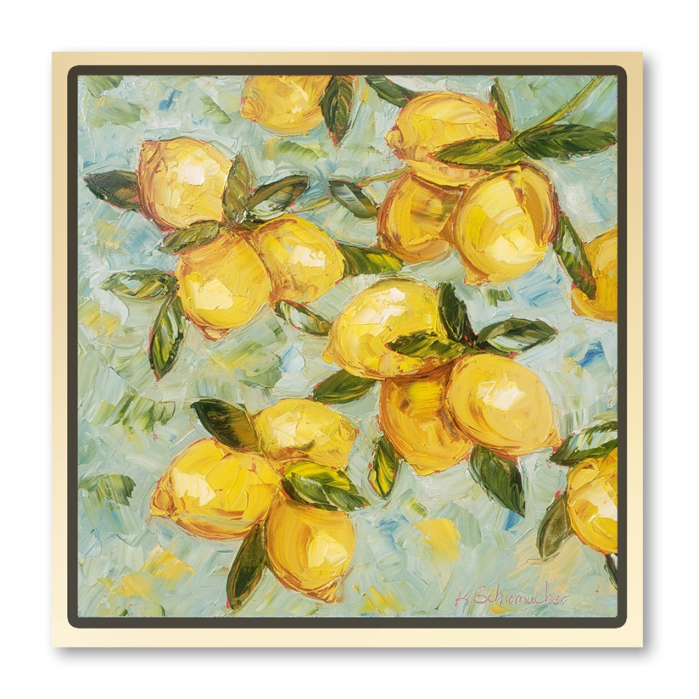 luscious lemons framed 22×22 on bg low
