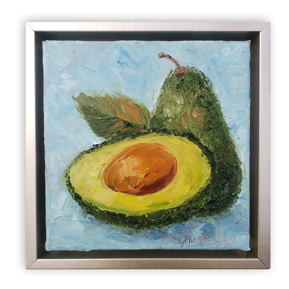 Simply Avocados framed 10×10 on bg low